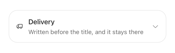 A glyph beside the title