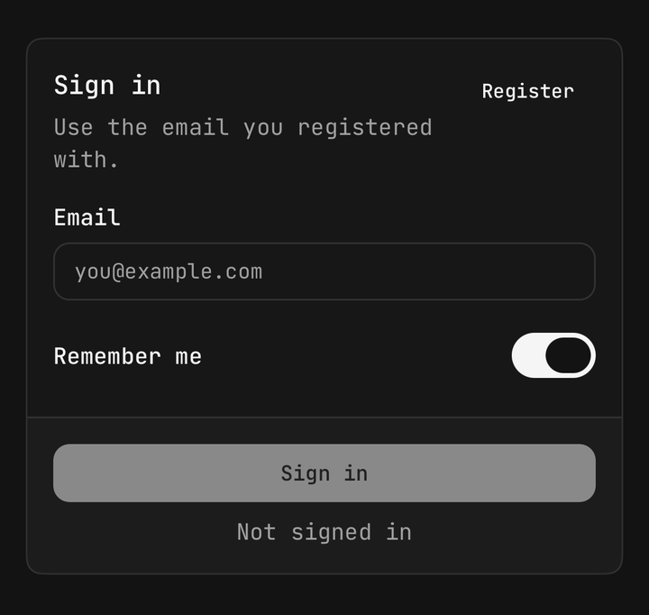 Sign in