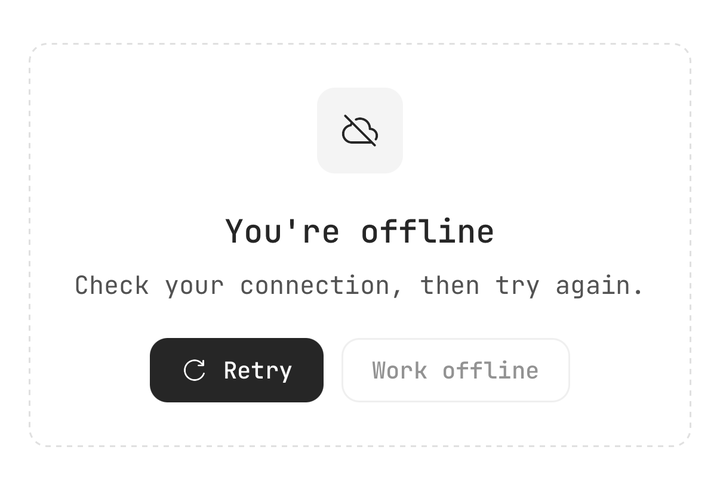 Loading and disabled actions