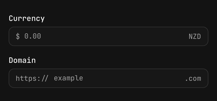 Text affixes