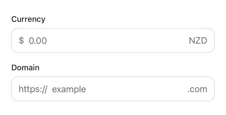 Text affixes