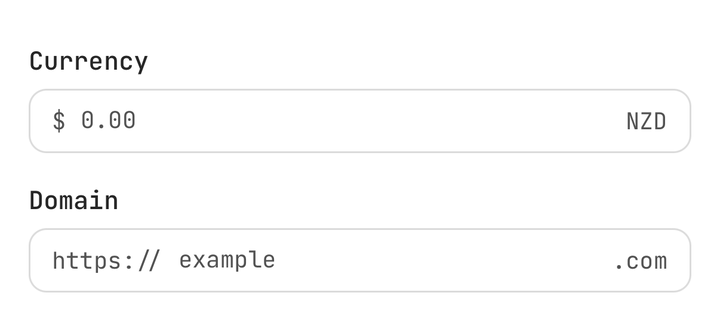 Text affixes