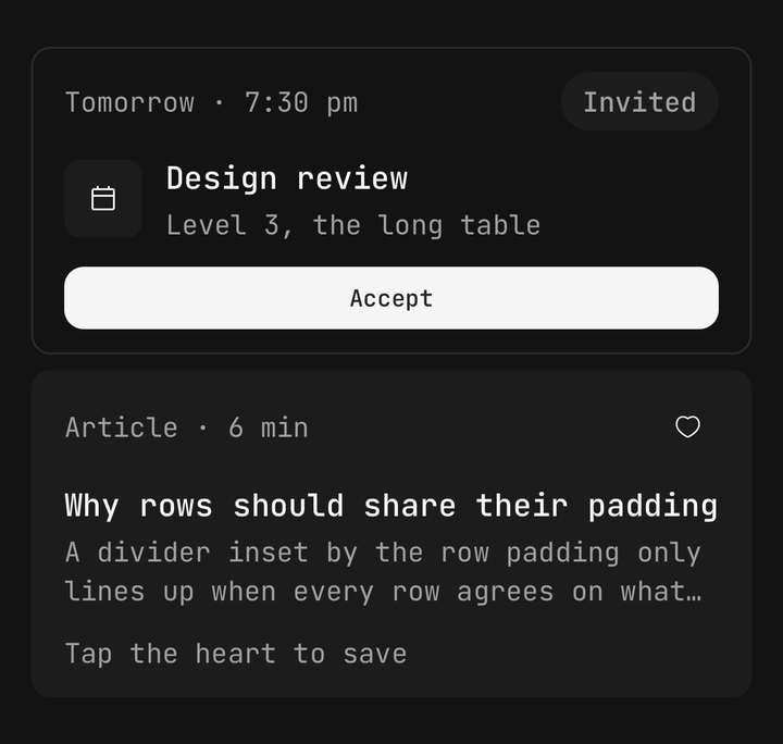 Header and footer