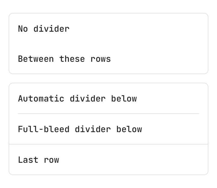 Dividers