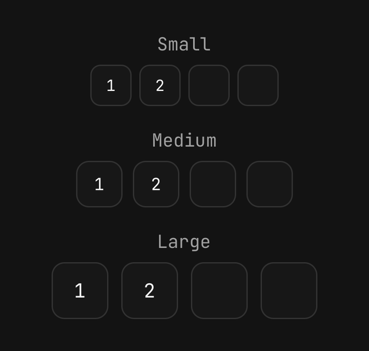 Sizes