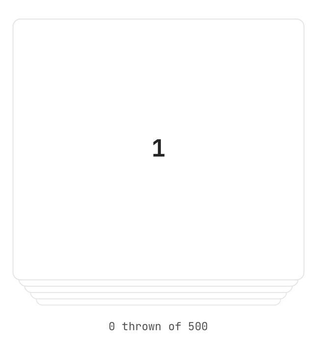 Five hundred cards