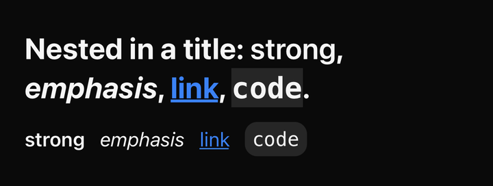 Inline presets