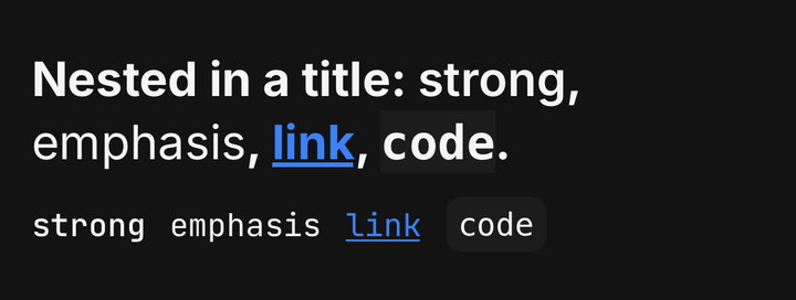 Inline presets
