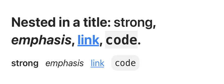 Inline presets