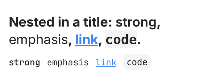 Inline presets