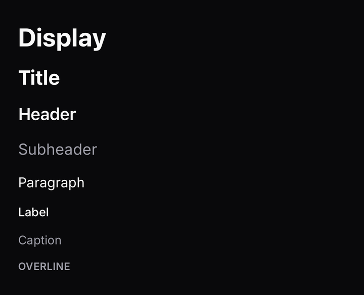 Type scale