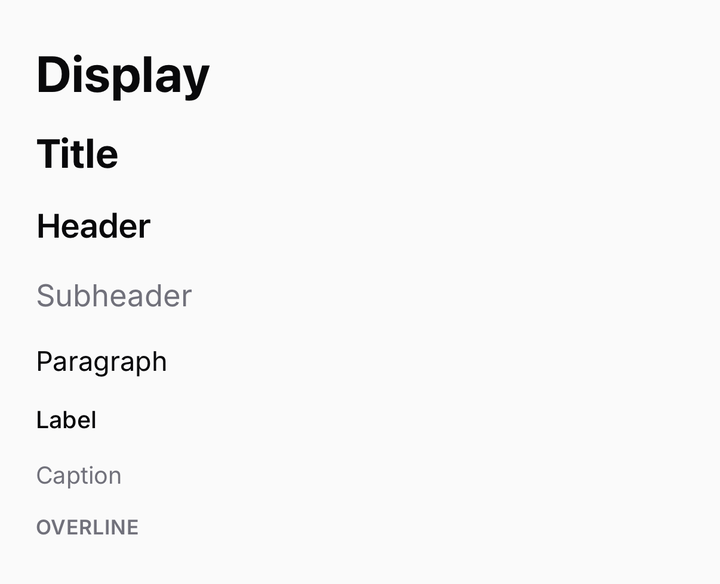 Type scale